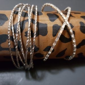 Francesca's collection silver cuff bracelets
